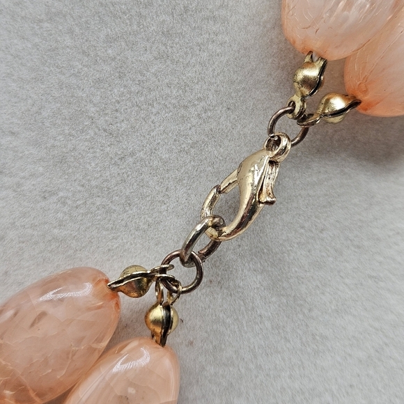 COS Plastic Beaded Colorful Pink Gray Yellow Pastel Statement Necklace - Picture 7 of 8